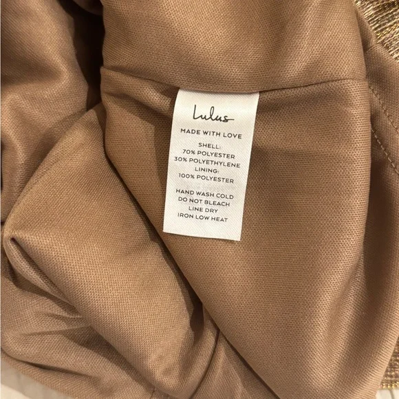 Lulu's Gold Mini Dress - Picture 4 of 6